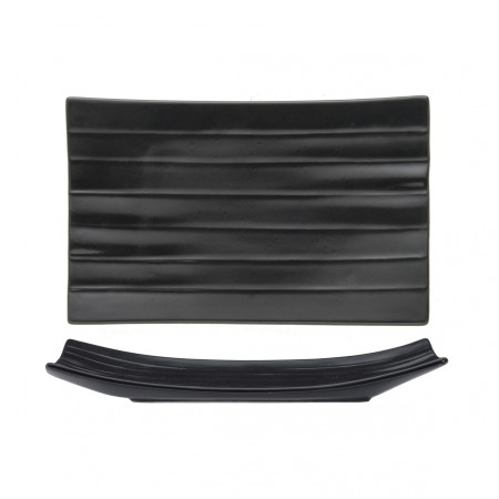 2 Vassoi rettangolari 23,5x15 Streat n.stw Nere