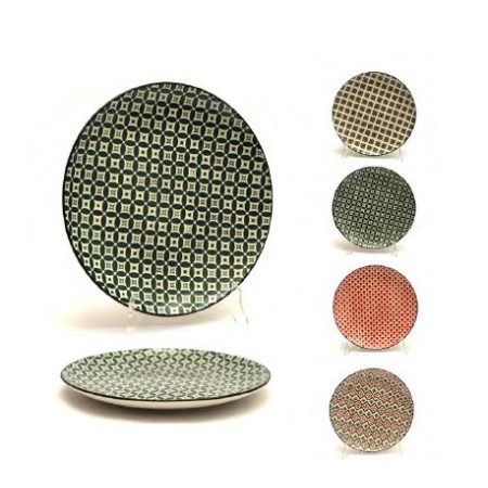 4 Piatti piani cm.26 dec.ass. Mosaik