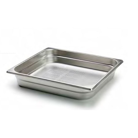 Bacinella Gastronorm sovrap. f.do forato 1/1 H.65 inox 18/10