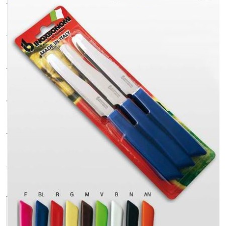 Blister 6 coltelli tavola marrone