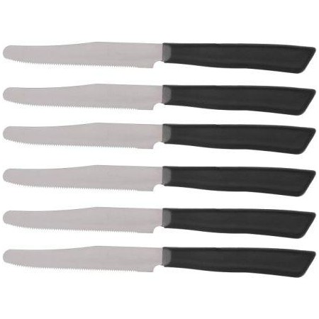Blister 6 coltelli tavola neri