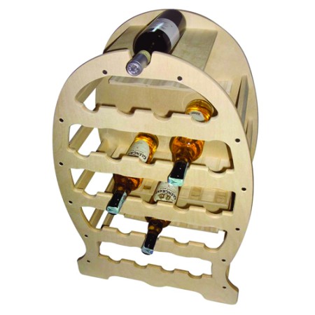 Cantinetta per 34 bottiglie di vino in betulla