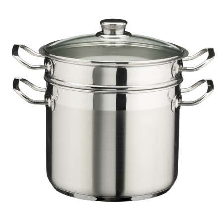 Cuocipasta Cm 22 inox con coperchio in vetro Pintinox