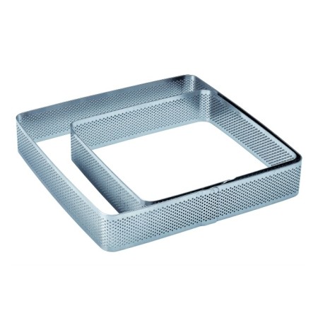 Fascia inox microforata quadrata cm.19 - 3,5h