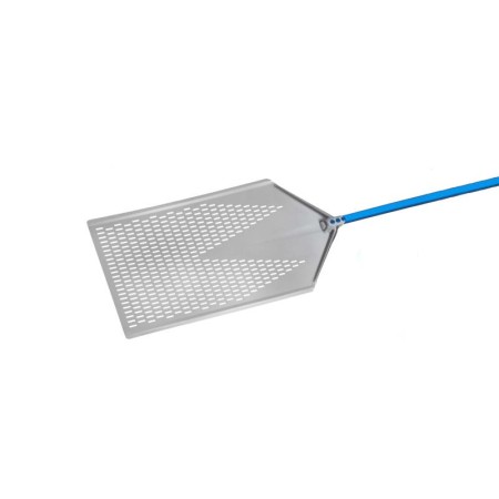 Pala pizza a metro in alluminio anodizzato perforata 40x80 cm manico 60 cm