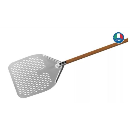 Pala pizza in all. anodizzato forata rettang 36x36  man.150cm SMONTABILE