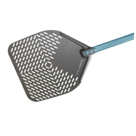 Pala pizza in alluminio anodiz. forata rettangolare 36x36 Gimetal