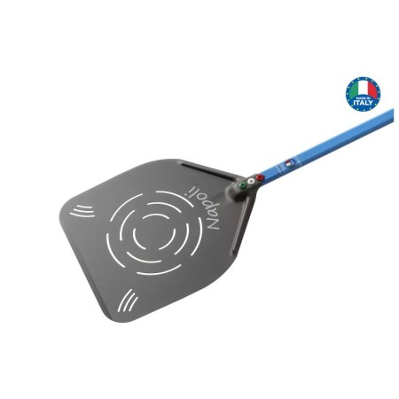 Pala pizza in alluminio anodizzato forata rettangolare 36x 36 cm Mnico 150 cm