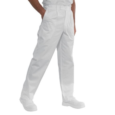 Pantalone cuoco bianco tg.50 in cotone Isacco