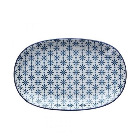 Piano Ovale da 23 cm SapaPorcellana Blu Tognana