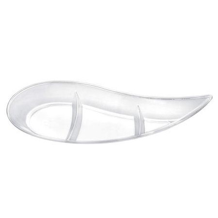 Piattino ps virgola trasparente 50 pz