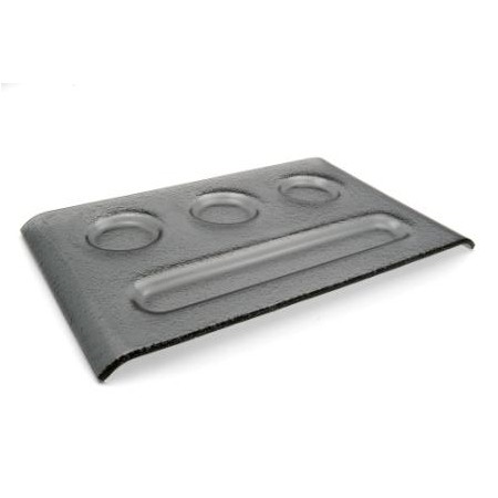 Piatto 4 scomparti in vetro cm.36x22