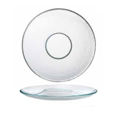 Piatto ciambella Bubble in vetro cm 29