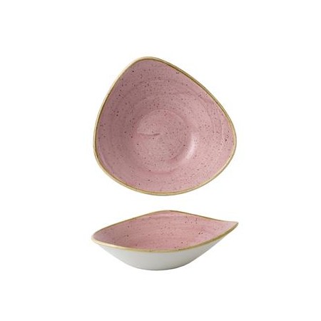 Piatto fondo triangolare cm 23,5 rosa Stonecast Churchill