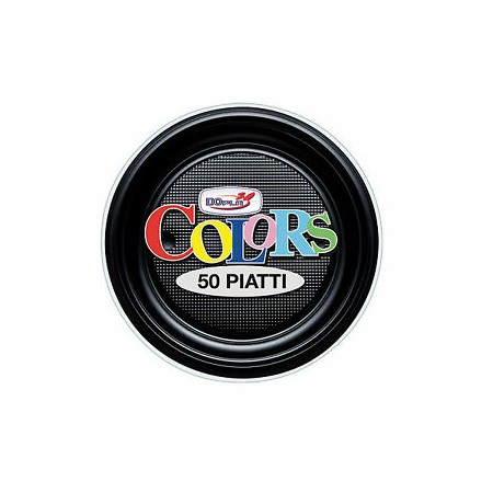 Piatto frutta nero 25 pz Dopla