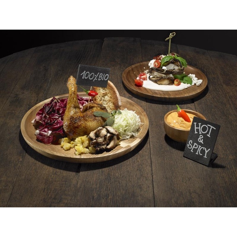 Piatto in acacia cm. 25x2H