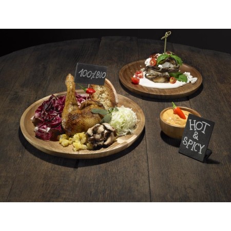 Piatto in acacia cm. 25x2H