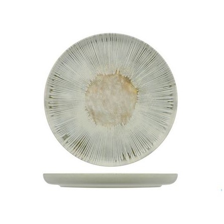 Piatto piano cm 22 con bordo alto Ninphea