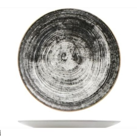 Piatto piano cm.21 Siviglia Black round Saturnia