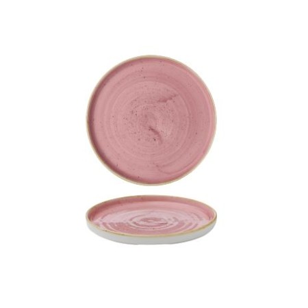 Piatto piano impilabile cm.21 rosa Stonecast Churchill