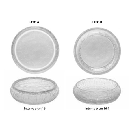 Piatto piano/fondo Crackle donut cm. 20 h 5 cm