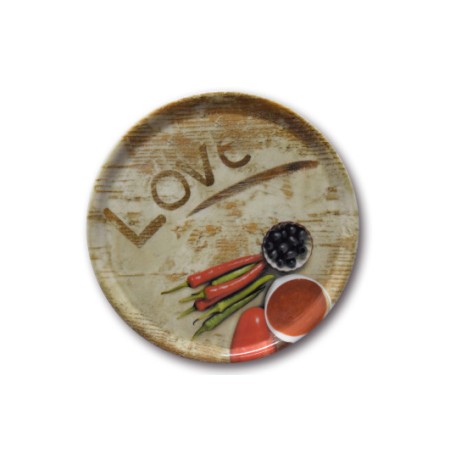 Piatto pizza cm.31 Flour love- Saturnia