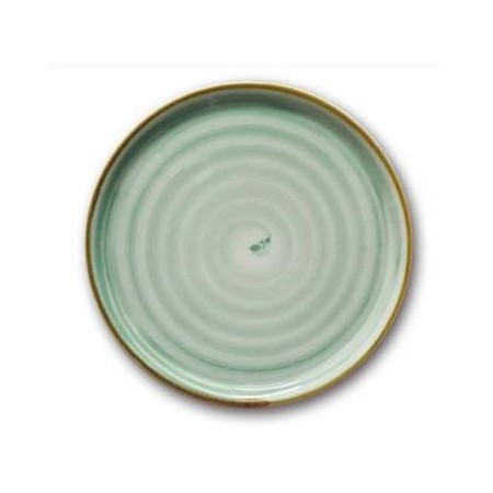 Piatto pizza Napoli Spir. verde cm.33- Saturnia