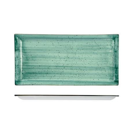 Piatto rett. verde Justcolor cm.35,6x18,2