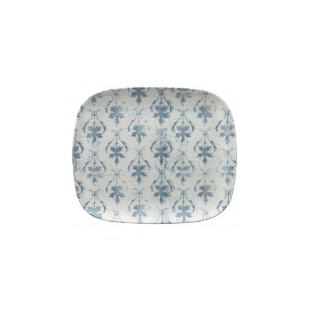 Piatto rettangolare cm 31 Maiolica grigio Tognana