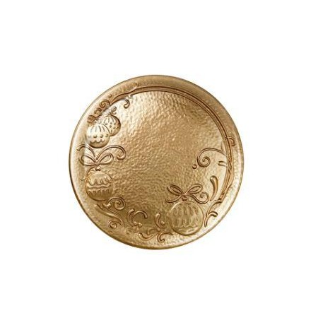 Piatto torta cm.31 Christmas bronzo