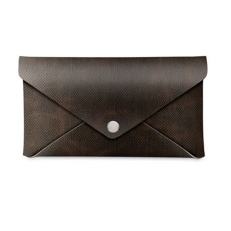 Porta resto/conto Clutch juta Marrone
