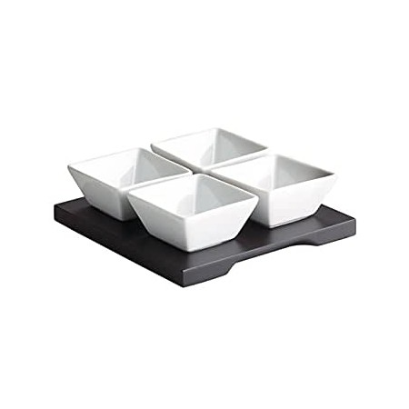 Portasalse porc.bianca 4/cop 15x15