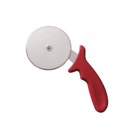 Rotella tagliapizza "Luxury" con manico in plastica rosso