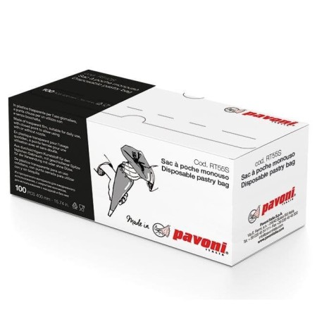 Rotolo 100 sacchetti trasparenti per decorazione 55cm