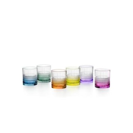 Set 6 pz Bicchiere Brillante colorati - Dof- Rcr