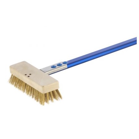 Spazzola forni elettrici, altezza ridotta 6cm, setole ottone manico 60