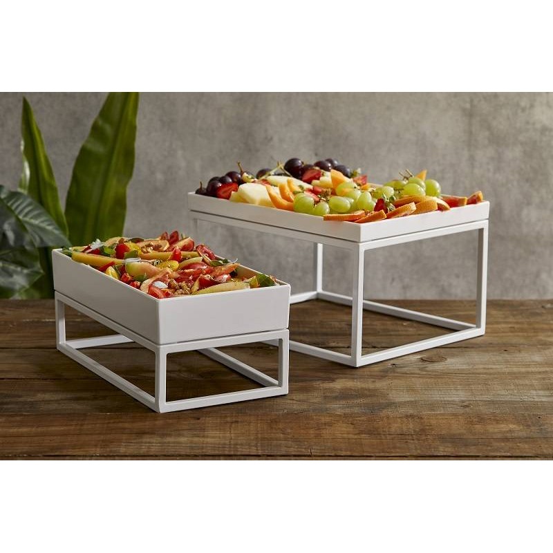 Stand per buffet bianco in metallo - GN 1/1 53x32,5x8 cm