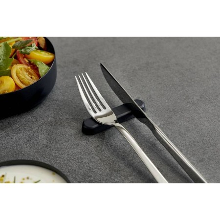 Supporto per posate in melamina nera cm.8x2x1 - cnf 6 pz
