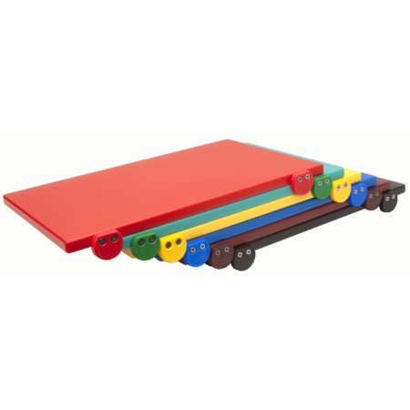 Tagliere polietilene marrone con 2 fermi cm 50x30x2