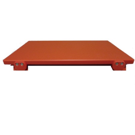 Tagliere polietilene Rosso con fermi e viti inox cm. 60x40x2