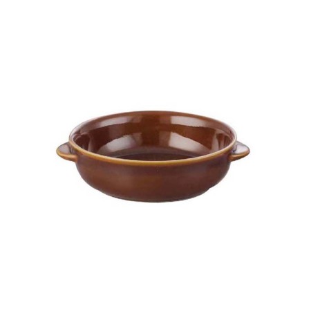 Tegamino marrone con manici cm 15 h.5