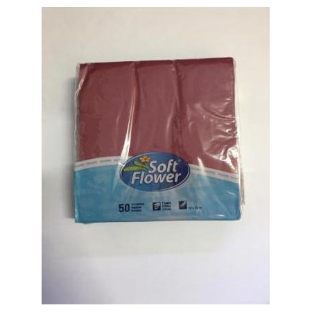 Tovagliolo cellulosa bordeaux33x33 2 veli - 50pz