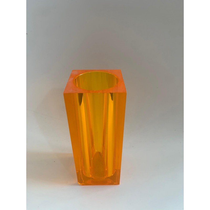 Vaso quadrato arancione Guzzini