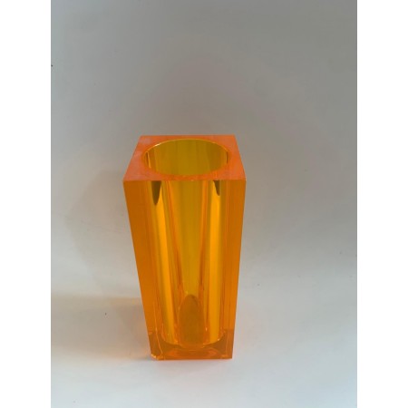 Vaso quadrato arancione Guzzini