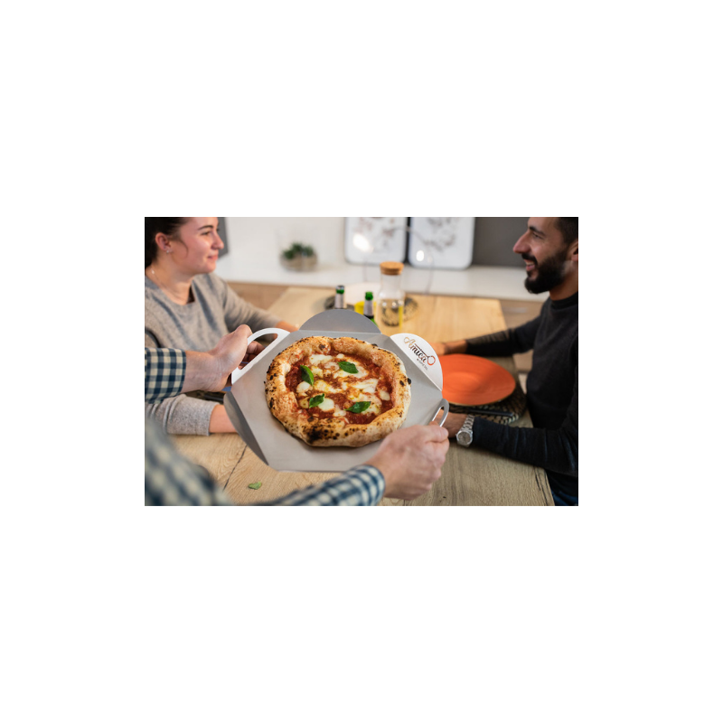 Vassoio in alluminio disegno Petalo, diametro cm. 33