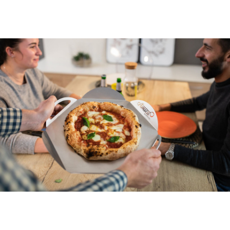 Vassoio in alluminio disegno Petalo, diametro cm. 33