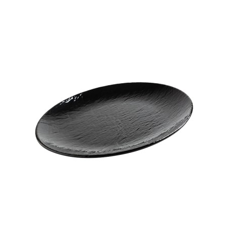 Vassoio melamina ovale cm.49x36,5x45, Stone Age nero