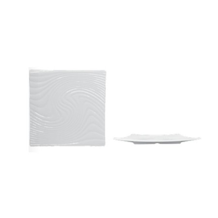 Vassoio melamina quadrato bianco cm. 36x36 h.3