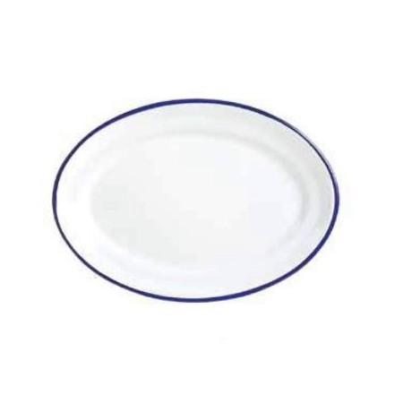 Vassoio ovale acciaio smaltato cm.40x28