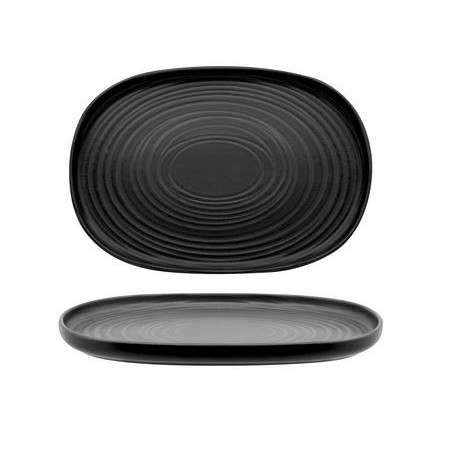 Vassoio ovale cm. 33x23 nero Orbit
